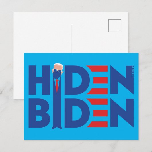 Hiden Biden cartoon Briefkaart (Voorkant / Achterkant)