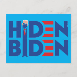 Hiden Biden cartoon Briefkaart