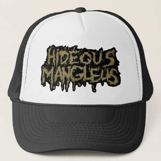 Hideous Mangleus Logo Alternate Trucker Hoed Trucker Pet (Voorkant)