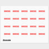 Hideous Stamp Ronde Sticker (Vel)