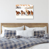 Hideout Horse Ranch, Wrangler en Horses Canvas Afdruk (Insitu (Slaapkamer))