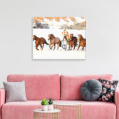 Hideout Horse Ranch, Wrangler en Horses Canvas Afdruk (Insitu (Woonkamer))