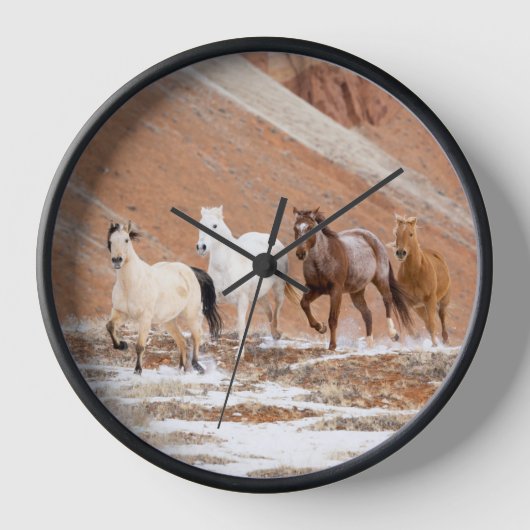 Hideout Ranch met Small Herd Horses in sneeuw (Voorkant)