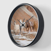 Hideout Ranch met Small Herd Horses in sneeuw (Hoek)