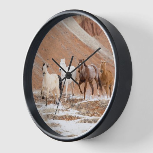 Hideout Ranch met Small Herd Horses in sneeuw (Hoek)