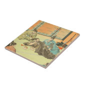 Hideyoshis Patiënte  japanese samurai art Tegeltje (Zijkant)
