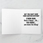 HIDIN' UIT BIDEN FUNNY BIRTHDAY Wenskaart Kaart (Binnen)