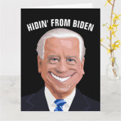 HIDIN' UIT BIDEN FUNNY BIRTHDAY Wenskaart Kaart (Gele Bloem)