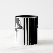 Hiding achter de pijn tweekleurige koffiemok (Center)