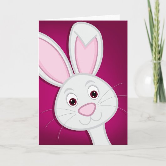 Hiding Easter Bunny Feestdagen Kaart (Voorkant)