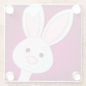 Hiding Easter Bunny Glazen Onderzetter (Achterkant)