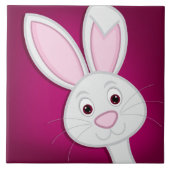 Hiding Easter Bunny Tegeltje (Voorkant)