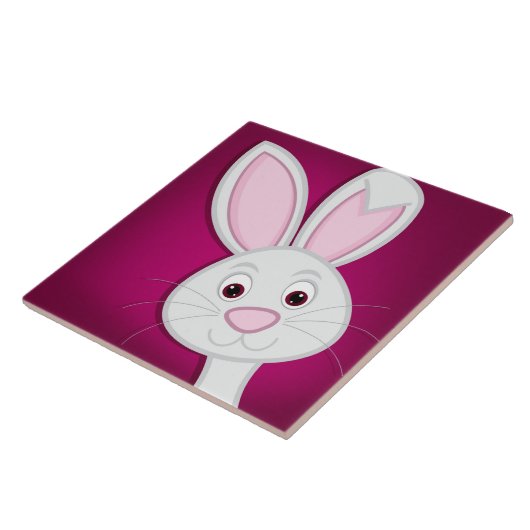 Hiding Easter Bunny Tegeltje (Zijkant)
