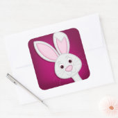 Hiding Easter Bunny Vierkante Sticker (Envelop)