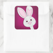 Hiding Easter Bunny Vierkante Sticker (Tas)