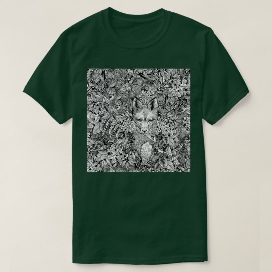 Hiding fox t-shirt (Design voorkant)
