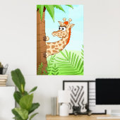 Hiding giraffe poster (Thuiskantoor)