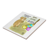 Hiding paaseieren keramische tegel tegeltje (Zijkant)