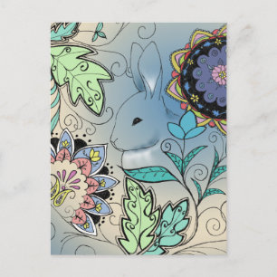 Hiding Rabbit Briefkaart
