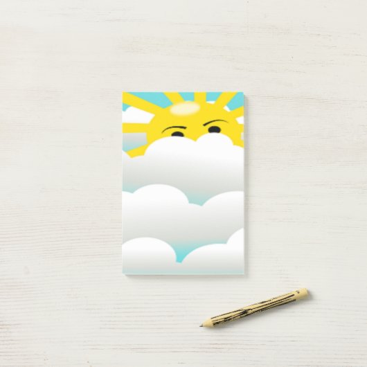 HIDING SUN POST-IT® NOTES (Op bureau)