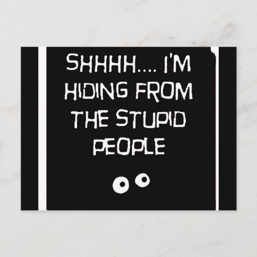 HidingfromStupid Briefkaart (Voorkant)