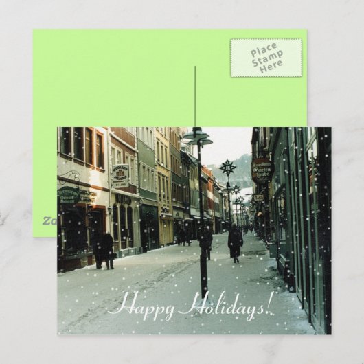 Hiedelberg, Duitsland Prettige feestdagen! Feestdagenkaart (Voorkant / Achterkant)