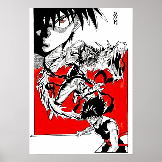 Hiei fanart @Akeemakart Poster (Voorkant)