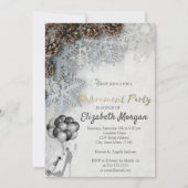 Hiel, ballonnen, sneeuwvlokken, Pensioenpartij Kaart (Voorkant)