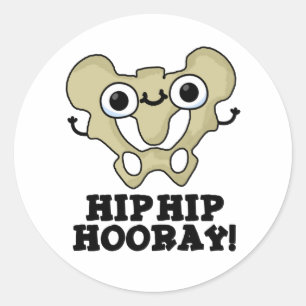 Hiep Hiep Hoera Grappige Anatomie Grappen Ronde Sticker
