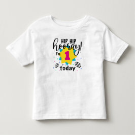 Hiep Hiep Hoeraa Ik Ben Vandaag Eén Jaar Kinder Shirts