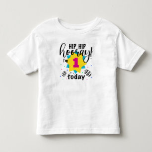 Hiep Hiep Hoeraa Ik Ben Vandaag Eén Jaar Kinder Shirts