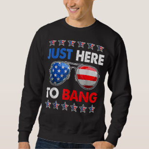 Hier alleen maar om 4 juli de Amerikaanse vlagkled Trui