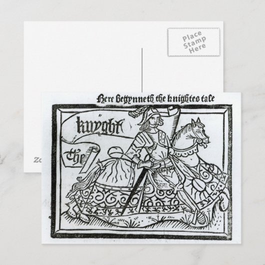 "Hier Begynneth the Knightes Tale" Briefkaart (Voorkant / Achterkant)