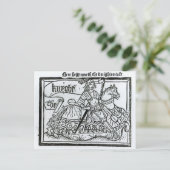 "Hier Begynneth the Knightes Tale" Briefkaart (Staand voorkant)
