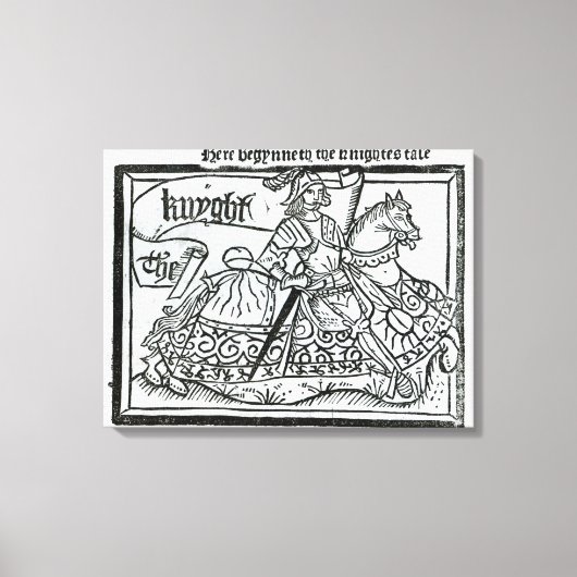 "Hier Begynneth the Knightes Tale" Canvas Afdruk (Voorkant)