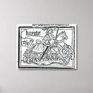 "Hier Begynneth the Knightes Tale" Canvas Afdruk