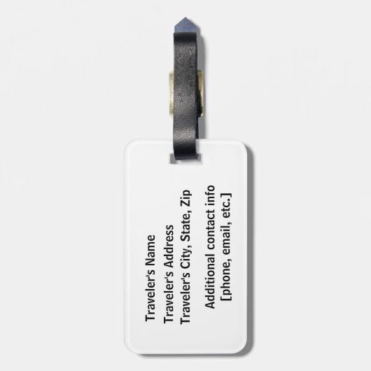 Hier ben ik - Aangepast Bagagelabel (Achterkant verticaal)