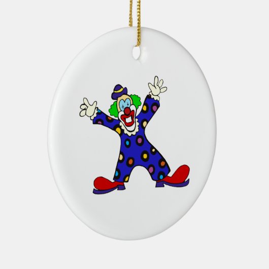Hier ben ik clown keramisch ornament (Rechts)
