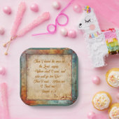 Hier ben ik, Heer - Rustic Party Square Papieren Bordje (Feest)