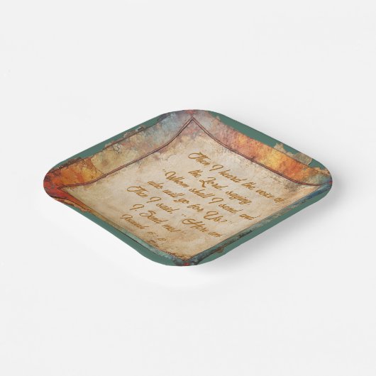 Hier ben ik, Heer - Rustic Party Square Papieren Bordje (Gebogen)