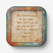 Hier ben ik, Heer - Rustic Party Square Papieren Bordje (Voorkant)