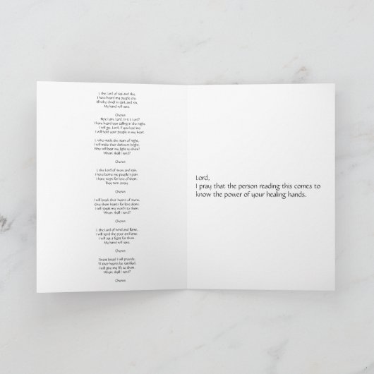 Hier ben ik heer, word gezond Kaart (Binnen)