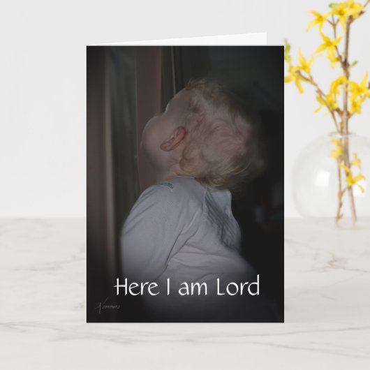 Hier ben ik heer, word gezond Kaart (Gele Bloem)