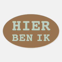 HIER BEN IK koffer sticker