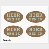 HIER BEN IK koffer sticker (Vel)