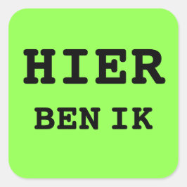 HIER BEN IK koffer sticker