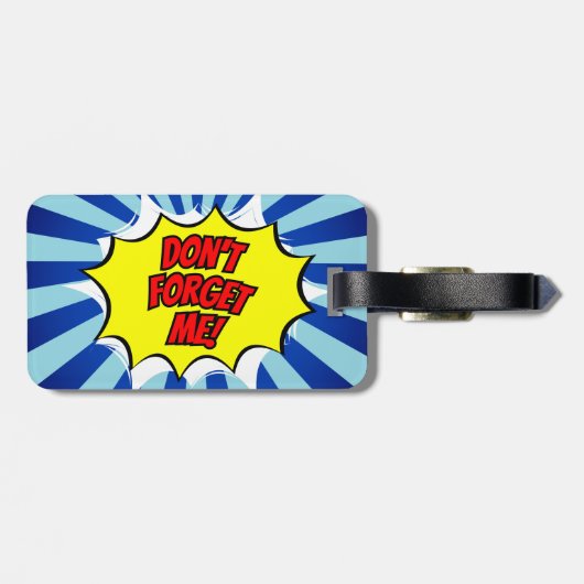 Hier ben ik niet te vergeten me comic Bagagelabel (Achterkant horizontaal)