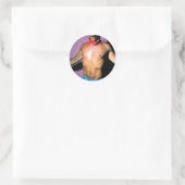 Hier ben ik ronde sticker (Tas)