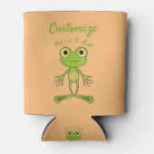 Hier ben ik schattige kikker Thunder_Cove Blikjeskoeler (Voorkant)