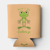 Hier ben ik schattige kikker Thunder_Cove Blikjeskoeler (Achterkant)